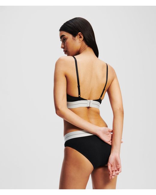 Karl Lagerfeld Black Hotel Karl Peephole Bra