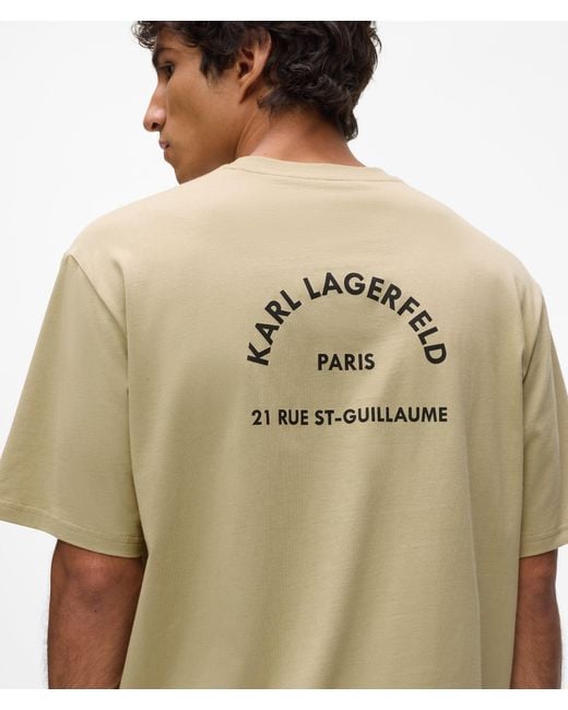 Karl Lagerfeld Natural Rue St-Guillaume Relaxed T-Shirt for men