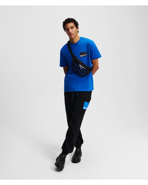 Karl Lagerfeld Klj Trainingshose Mit Box-Logo, Mann, Größe in Blue für Herren