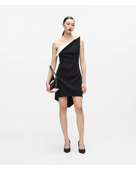 Karl Lagerfeld Black Kl Studio Asymmetric Dress