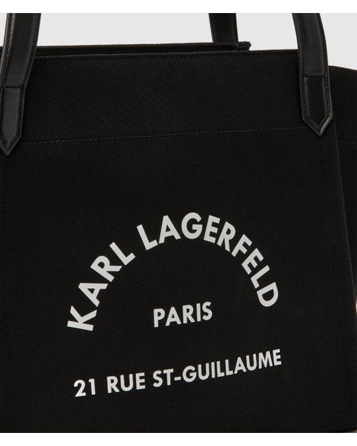 Karl Lagerfeld Black Rue St-Guillaume Winged Tote Bag