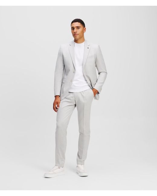 Karl Lagerfeld White Single-breasted Two-piece Suit for men