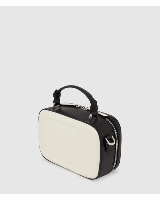 Karl Lagerfeld Natural K/Autograph Color-Block Square Bag