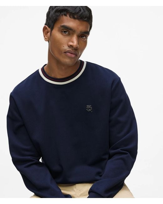 Karl Lagerfeld Blue Ikon Stripe Detail Sweatshirt for men