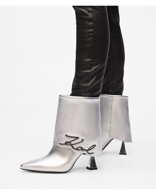 Bottes Exclusif À Rabat Debut Ii, Femme, Taille Karl Lagerfeld en coloris Metallic