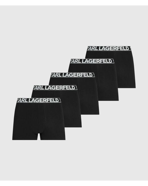 Karl Lagerfeld Black Bold Logo Trunks for men