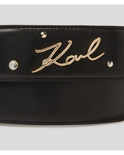 Karl Lagerfeld Black K/pins Shoulder Strap