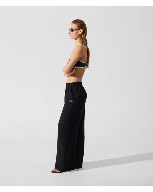 Karl Lagerfeld Blue Signature Beach Pants