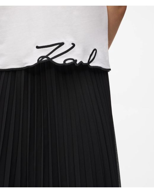 Karl Lagerfeld White Signature Hem Tank Top