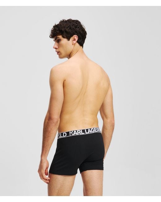 Karl Lagerfeld Black Bold Logo Trunks – 3-Pack for men