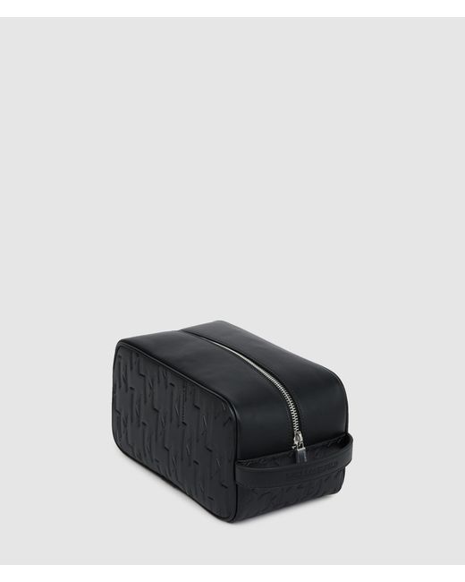Karl Lagerfeld Black K/Traveller Wash Bag for men