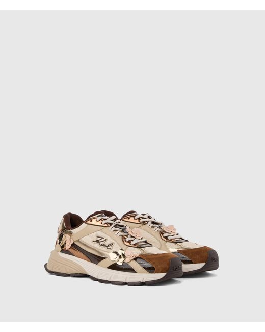Karl Lagerfeld Natural Orion Flora Trim Sneakers