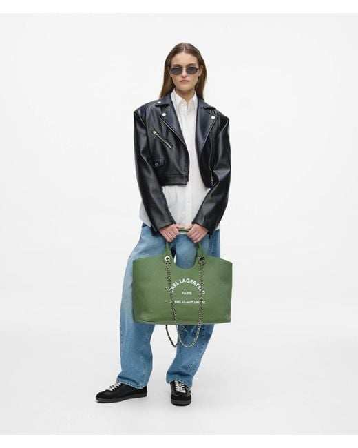 Karl Lagerfeld Green Exclusive Rue St-Guillaume Chain Shopper
