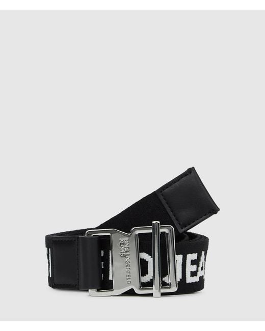 KL Jeans Black Webbing Logo Belt