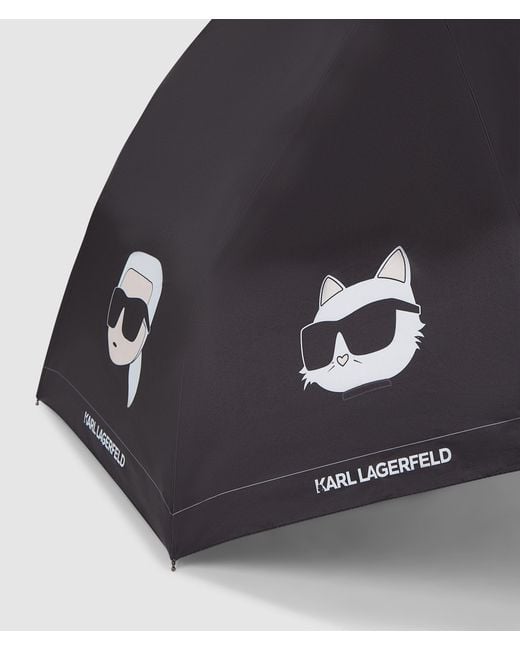 Karl Lagerfeld White Ikon Umbrella