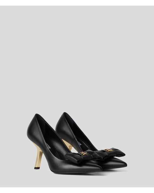 Karl Lagerfeld Black Karl Studio Pyramid Heels