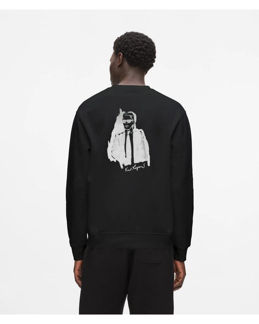 Karl Lagerfeld Sweatshirt Mit Karl-Print, Herren, Größe in Black für Herren