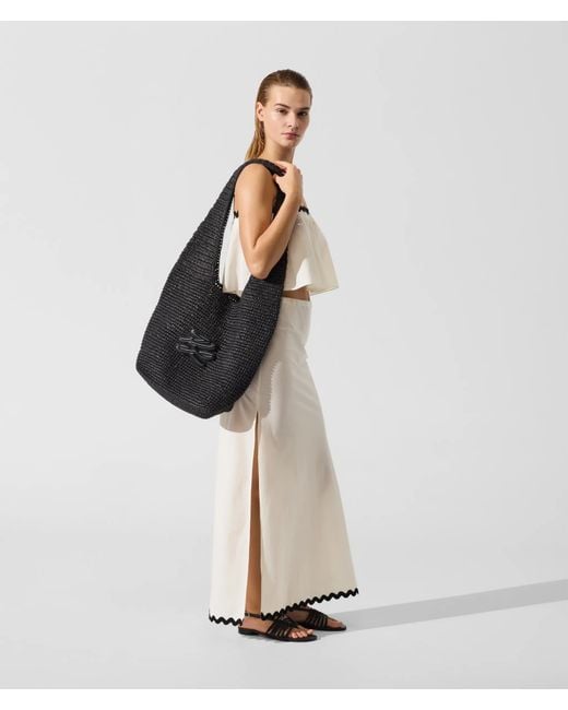 Karl Lagerfeld White Signature Scallop Beach Skirt