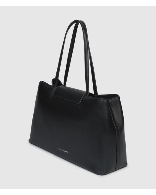Karl Lagerfeld Black Rue St-Guillaume Metal Tote Bag