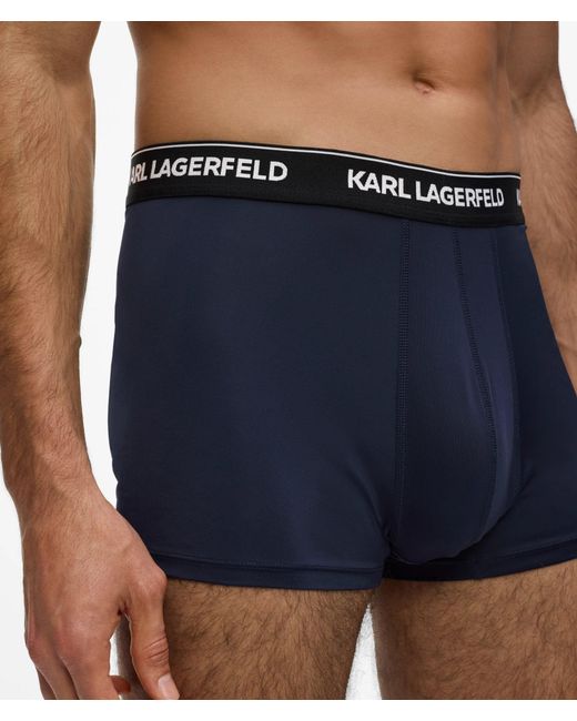 Karl Lagerfeld Blue Logo Micro Trunks – 3-Pack for men