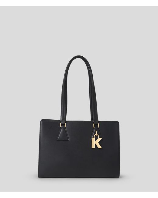Karl Lagerfeld Black K/lock Medium Tote Bag