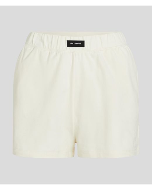 Short Loungewear Avec Logo Essential Karl Lagerfeld en coloris White