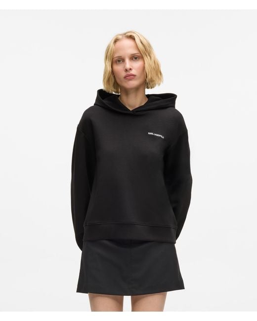 Karl Lagerfeld Black Logo Tape Hoodie