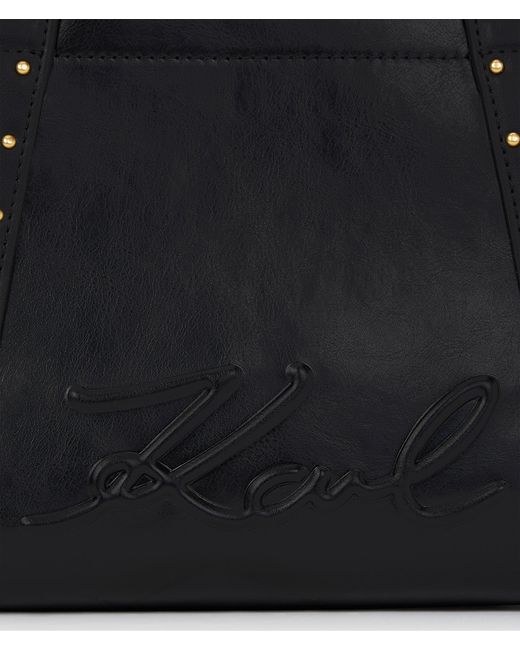 Karl Lagerfeld Black K/Ville Small Studded Tote Bag