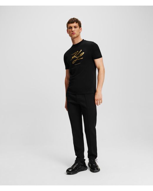 Karl Lagerfeld Black Karl Autograph T-shirt for men