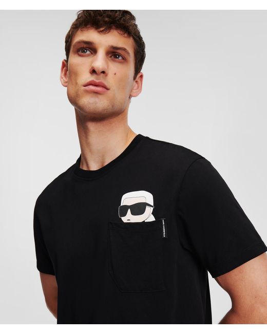 Karl Lagerfeld Black K/ikonik Pocket T-shirt for men