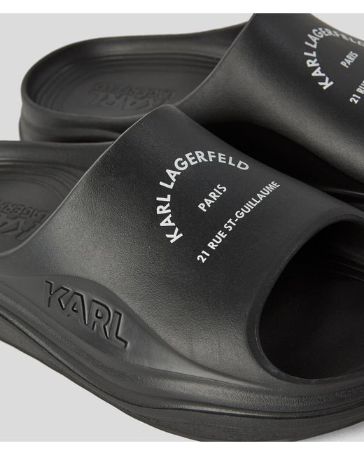Karl Lagerfeld Black Skoona Maison Karl Slides for men
