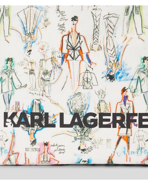 Karl Lagerfeld Metallic K/sketches Shopper