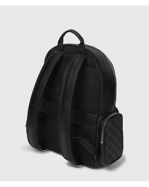 Karl Lagerfeld Black K/Monogram Jacquard Backpack for men