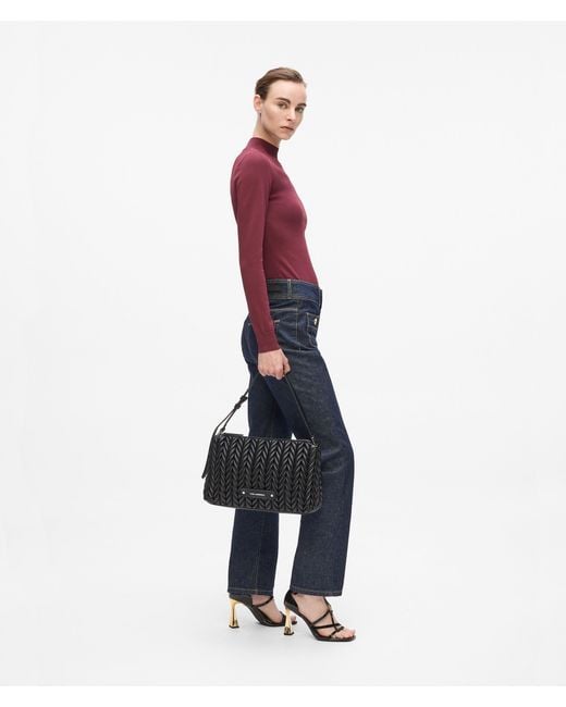 Karl Lagerfeld Black K/Weave Medium Shoulder Bag