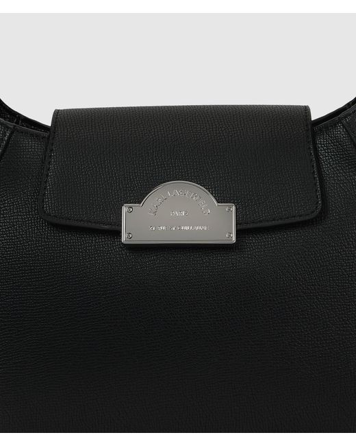 Karl Lagerfeld Black Rue St-Guillaume Metal Shoulder Bag