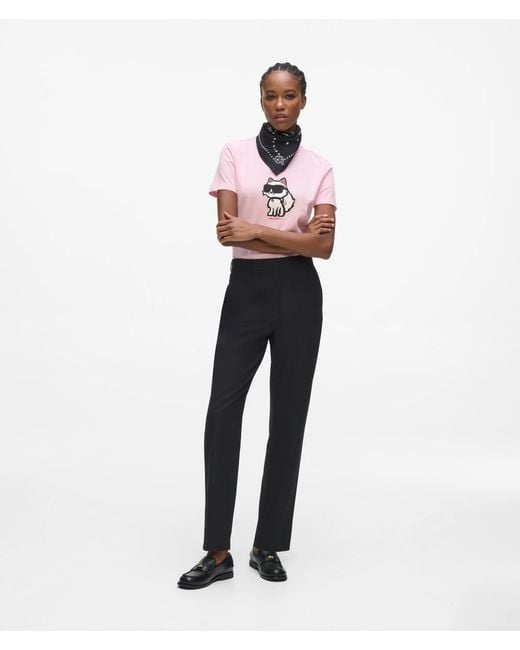 Karl Lagerfeld Pink Ikon Choupette T-Shirt
