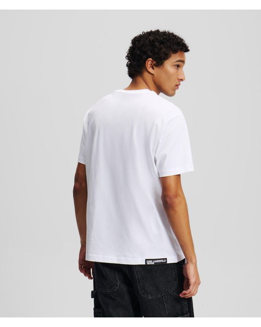 KL Jeans White K Logo T-Shirt for men