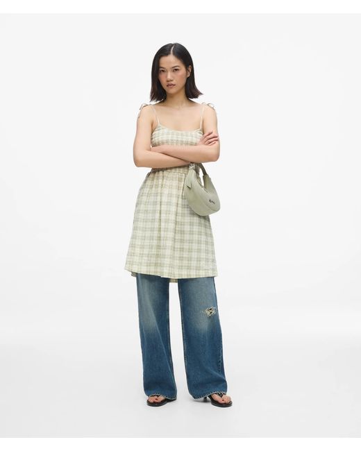 KL Jeans Natural Checked Strappy Dress