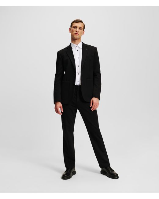 Karl Lagerfeld White Tailored Punto Pants for men