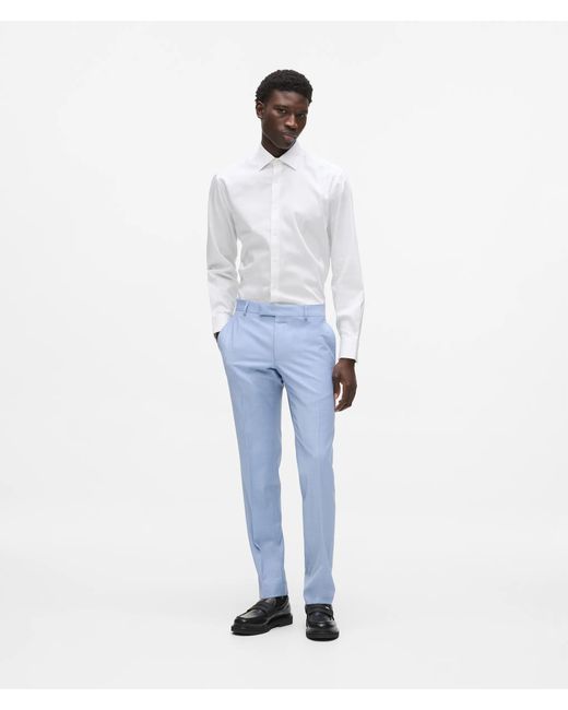 Karl Lagerfeld Blue Modern-Fit Pants for men
