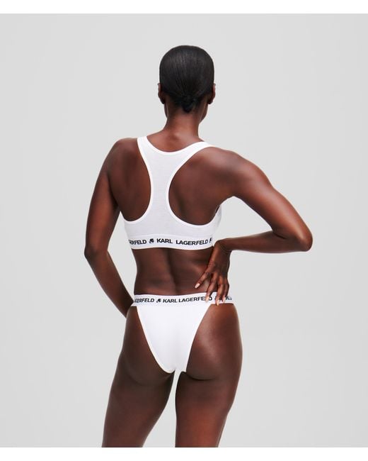 Karl Lagerfeld White Logo Brazilian Briefs – 3 Pack
