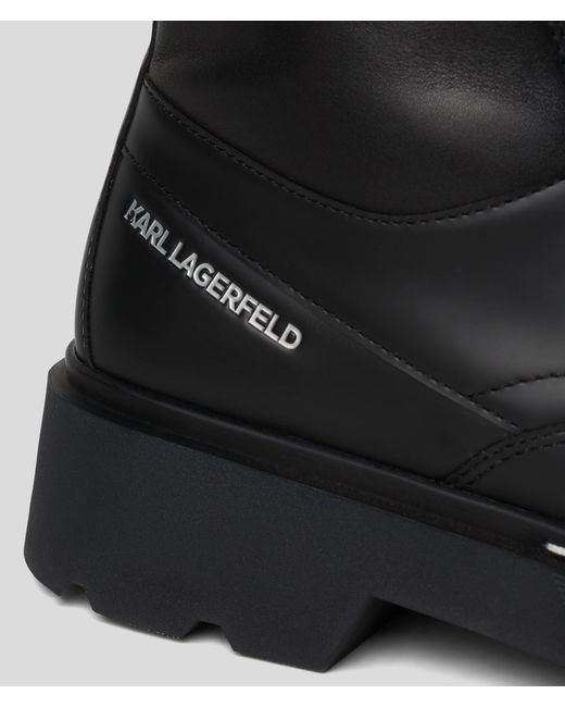 Karl Lagerfeld Black Kamden Lace-up Boots for men