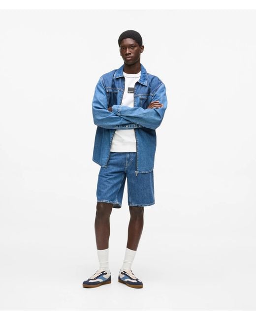 KL Jeans Blue Regular Denim Shorts for men