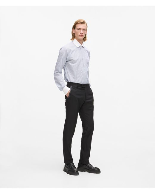 Karl Lagerfeld Blue Striped Shirt for men