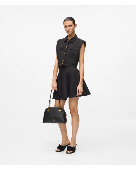 Karl Lagerfeld Black Cropped Gilet