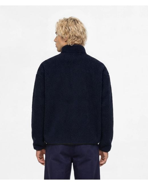 KL Jeans Blue Half-Zip Fleece Sweatshirt for men
