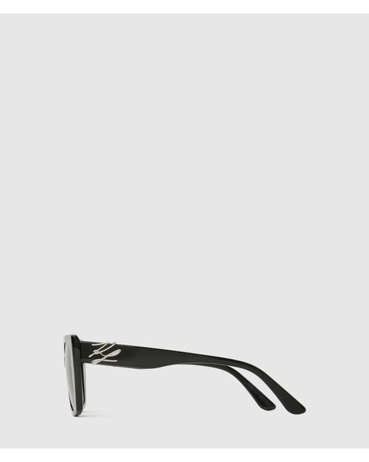 Karl Lagerfeld Black Autograph Chunky Sunglasses