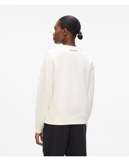 Karl Lagerfeld White Ikon Choupette Sweatshirt