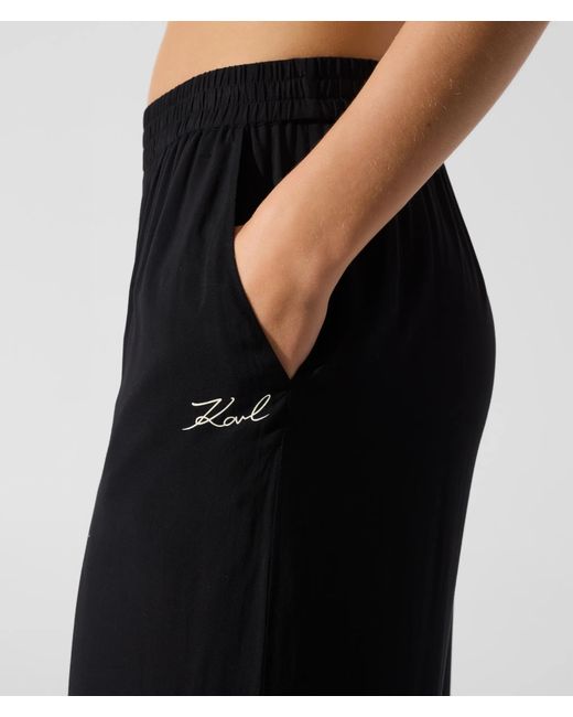Karl Lagerfeld Blue Signature Beach Pants