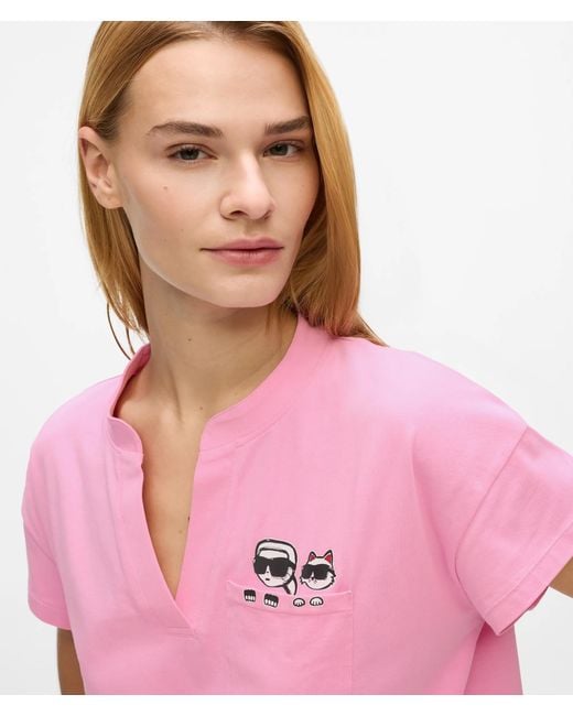 Karl Lagerfeld Pink Ikon Short Pajama Set
